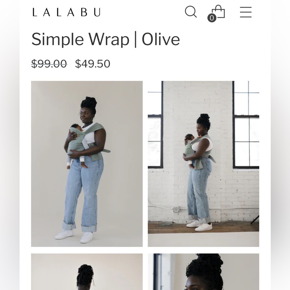 LALABU Simple Wrap Olive NWT